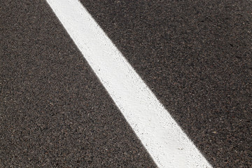 road markings, close-up