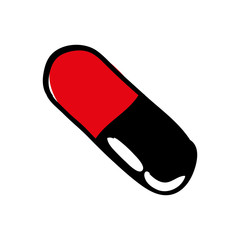 medicine pill icon image vector illustration design 