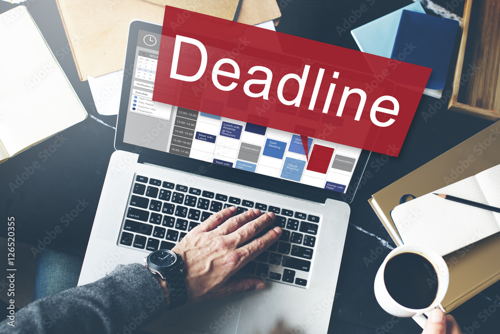 Poster deadline appointment final time the end countdown urgency concep