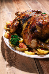 The finished dish is home for the holiday of Thanksgiving