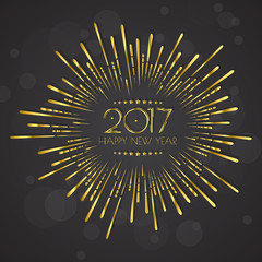 Happy new 2017 year. Greetings card. Colorful design. Vector ill