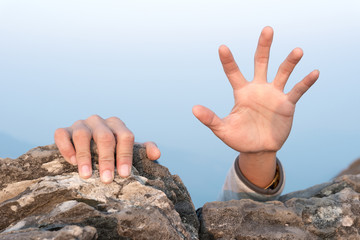 hands for help rock climbing