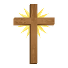 crucifix christian or catholic icon image vector illustration design 