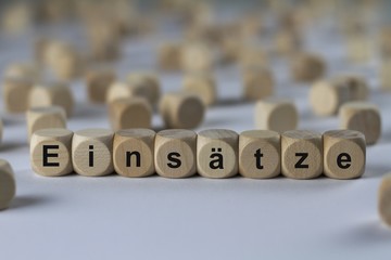 Einsätze - Holzwürfel mit Buchstaben