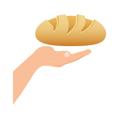 bread loaf icon image vector illustration design 