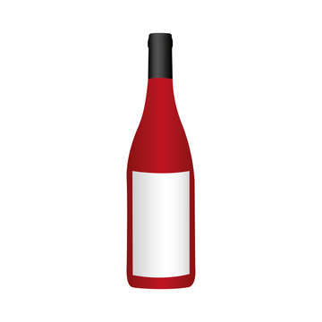 red wine bottle icon image vector illustration design 