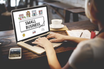 Fototapeta na wymiar Small Business Strategy Marketing Enterprise Concept