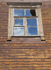 old wooden abandoned house