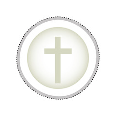 Obraz premium crucifix christian or catholic icon image vector illustration design 