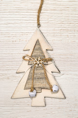 Christmas decoration on old  wooden table, Christmas background

