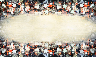 Christmas time, background with gingerbread © dominikab