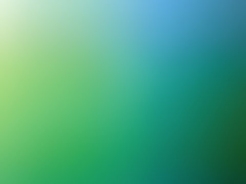 Abstract gradient green blue colored blurred background