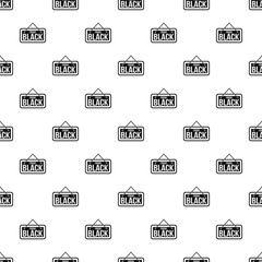 Black Friday signboard pattern. Simple illustration of Black Friday signboard vector pattern for web