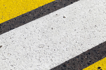 road markings, close-up