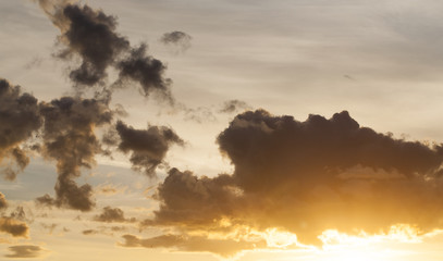the sky during sunset