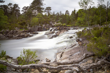 River Affric Langzeitbelichtung, Highlands, Schottland