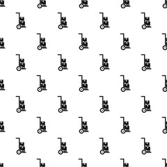 Cart with boxes pattern. Simple illustration of cart with boxes vector pattern for web