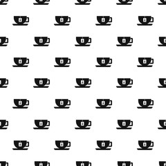 Cup of tea pattern. Simple illustration of cup of tea vector pattern for web