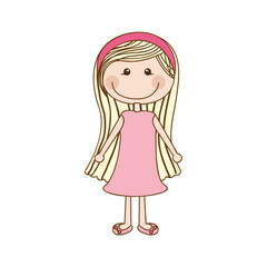 woman or girl cartoon icon imagevector illustration design 