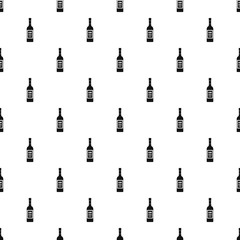 Fototapeta na wymiar Bottle of vodka pattern. Simple illustration of bottle of vodka vector pattern for web