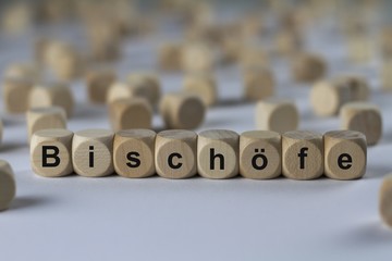 Bischöfe - Holzwürfel mit Buchstaben