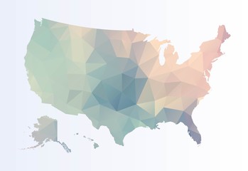 Polygonal map of Usa