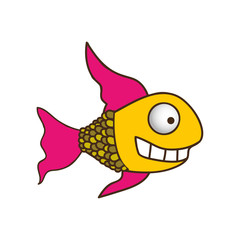fish cartoon icon image vector illustration design
