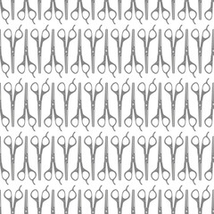 Scissors. Barber shop or tailor theme. Seamless pattern with sci