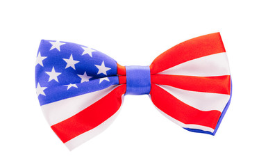 Bow tie with USA flag. United States symbol