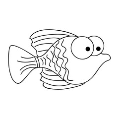 fish cartoon icon image vector illustration design