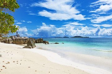 Tropical paradise  beach Seychelles islands