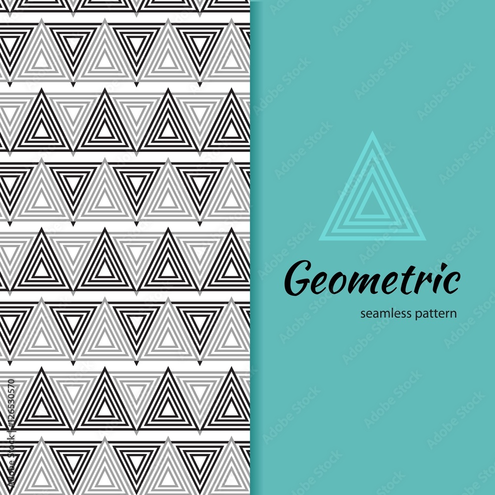 Poster geometric ethnic vector seamless pattern