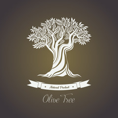 Tree with branches of olive oil berry