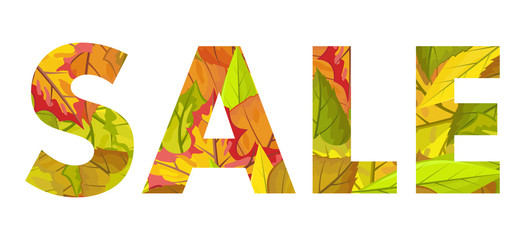 Autumn Sale Vector Concept in Flat Design