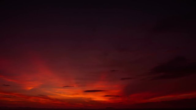 Timelapse Of Colorful Clouds After Sunset