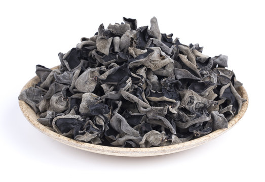 Dried Black Fungus In The Plate