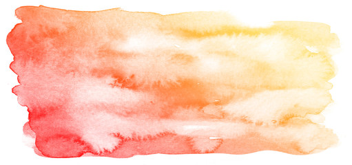 Obraz premium Abstract red watercolor on white background.This is watercolor splash.It is drawn by hand.