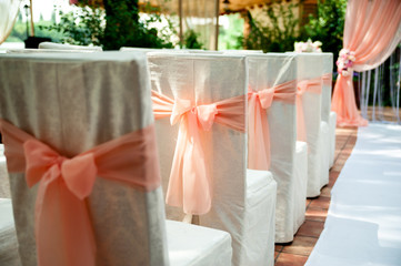 Chairs for a wedding ceremony