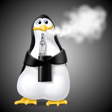 pinguino con svapo