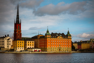 Fototapeta premium Old town Gamla Stan in Stockholm city, Sweden