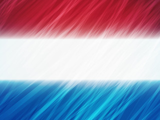 Netherlands flag with stripes brush strokes