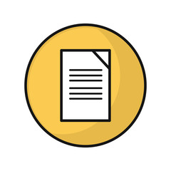 Document Vector Icon in Flat Style Design