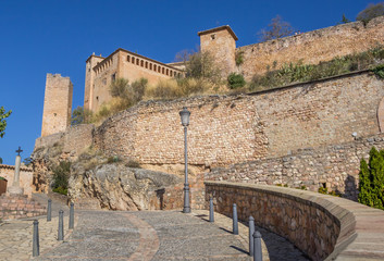 Street leading to the castle in Alquezar