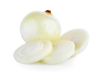 onion on white background