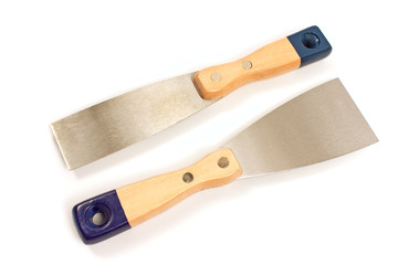 Spatula scraper tool isolated on white