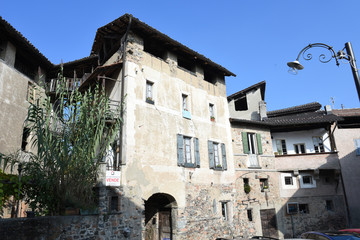 Old rural house at the village of Carona