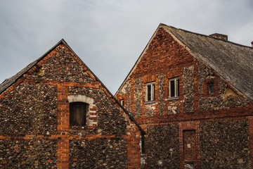 Classical German houses in nowdays Poland