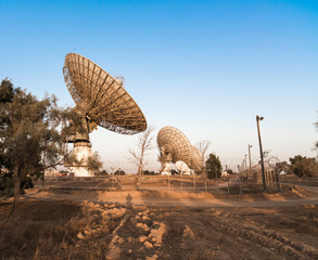 image of large parabolic satellite dish
