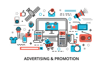 Concept of advertising, marketing and promotion process