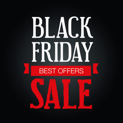 Big Sales Black Friday Poster on a white background